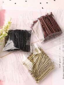 150pcs Solid Color Straight Bob Hair Clips, Suitable For Daily Use And Perming/Dyeing, Summer Beach Travel Essential, Halloween Gold Hair Accessories - Black - View 14