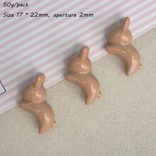 25 hạt acrylic rời màu trơn Summer Fantasy hình thỏ nảy, phụ kiện DIY làm dây điện thoại và dây buộc tóc - Nhiều màu - Xem 12