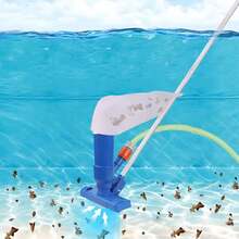 2026 Pool Maintenance Kit With Pool Surface Skimmer, Portable Pool Vacuum With 150cm Pole, Suitable For Ponds And Fountains, Compact Portable Pool Jet Vacuum With Debris Bag And Pole, Lightweight Underwater Pool Maintenance Set - A - View 8