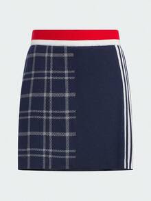 Adidas Rok Pendek Olahraga Golf Wanita Model Slim Fit Nyaman untuk Musim Panas IS4755 - Biru tua perguruan tinggi - View 1