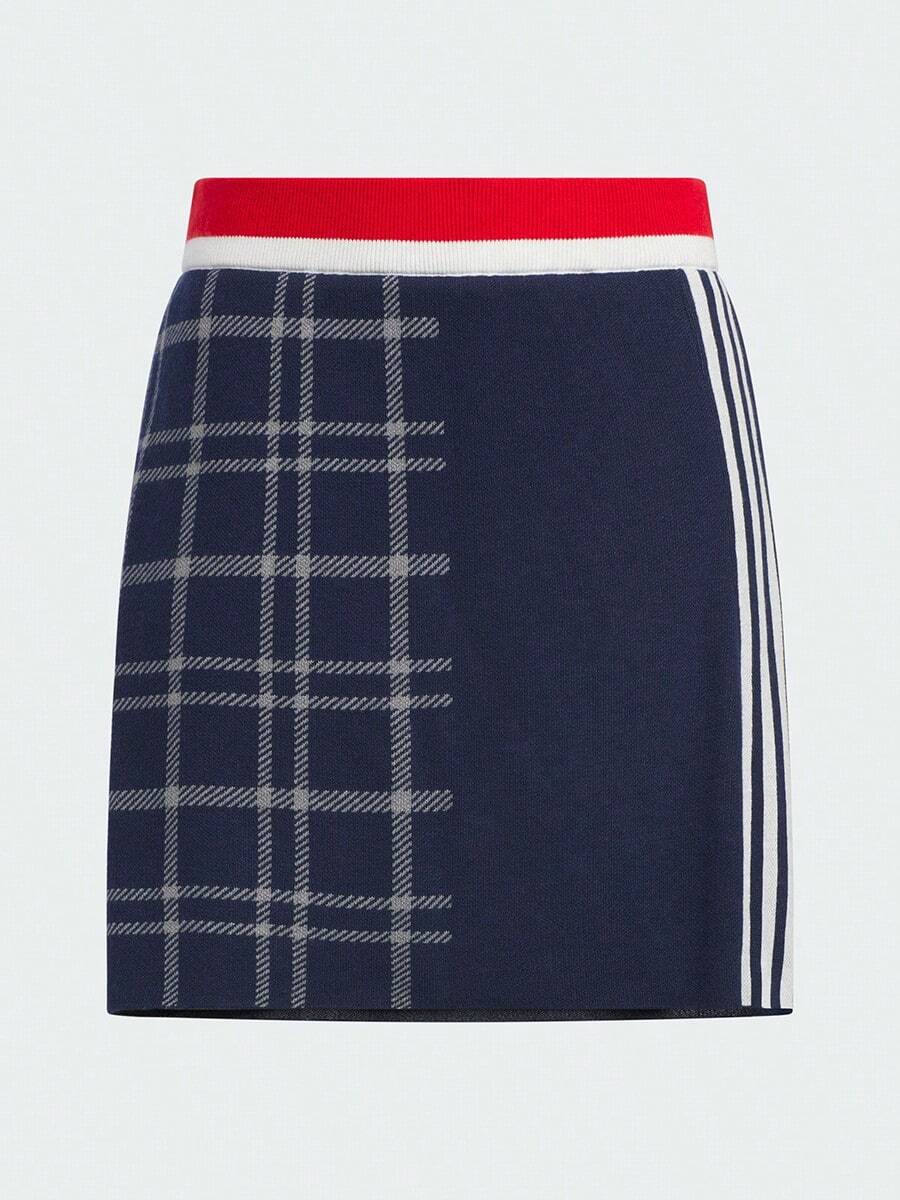 Adidas Rok Pendek Olahraga Golf Wanita Model Slim Fit Nyaman untuk Musim Panas IS4755 - Biru tua perguruan tinggi - View 1