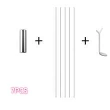 Conjunto de 7 Peças de Ferramentas para Unhas Olho de Gato, Kit de Acessórios para Formar Padrão de Coração para Manicure, Efeito de Luz em Formato de Coração - Prata - Visão 9