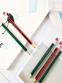 5/10pcs Random Color 2B Mechanical Pencil 2.0mm Thick Refillable Press-Type Pencil For Continuous Writing, Replaceable, Back To School - Multicolor - View 4