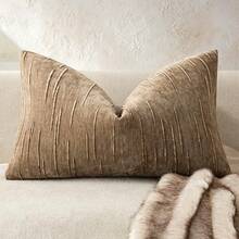 Textured Plaid Decorative Throw Pillow Cover, Neutral Beige Square Cushion Case, Soft Woven Pillowcase, Suitable For Sofa, Bed, Living Room And Bedroom Decor, 18x18 Inches - Coffee Brown - View 15