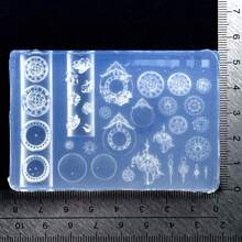 Baroque Gear Clock Mechanical Wing Steampunk Style 3D Nail Art Accessories Silicone Nail Mold - Clear - View 8