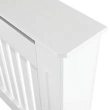 White Radiator Cover - Tall Modern Chelsea Design Vertical Slat Cabinet Radiator Shelve For Living Room/Bedroom/Kitchen - White - View 8