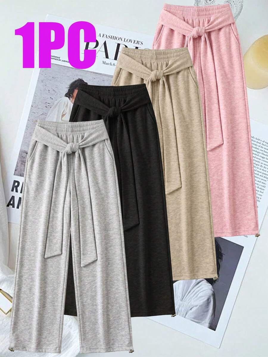 Women's Spring/Autumn Casual Sports Pants, Multi-Functional Jogging Pants, Suitable For Running, Cycling, Ball Sports, Fitness - Light Grey - View 1