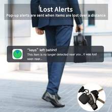 RSH Air Tracker Tracking Tags 4pcs, Smart Bluetooth Tracker, Compatible With Apple Find My APP (IOS Only), Replaceable Battery, Precise Positioning, Suitable For Luggage, Wallet, Backpack, Keys, Smart Tracking Tags - Black - View 3