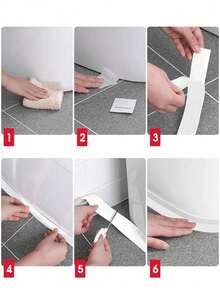 1 Roll Waterproof & Mildew-Proof Toilet Sealing Tape 7m, Kitchen & Bathroom Self-Adhesive Sealing Strip, Bathroom Moisture-Proof, Kitchen Sink Decorative Joint Sticker - A - View 8