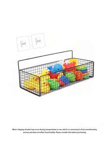 2 Sets Bathtub Toy Storage Racks And Organizers, 2 Packs Metal Wire Mesh Bathtub Toy Storage Containers, Large Capacity Rust-Proof Hanging Baskets Designed For Bathtub, Shower, Bathroom, Toilet, Kitchen - Black - Multicolor - View 16