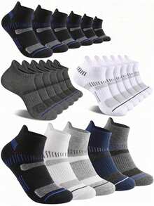30 Pairs Unisex Boat Socks, Suitable For Cycling, Running, Hiking, Climbing And Other Sports, Available In 20/15/10/5/1 Pair - Multicolor - View 5