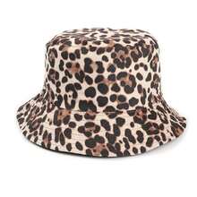 1pc New Korean Style Suede Leopard Print Bucket Hat, Women's Reversible Bucket Hat, Spring/Summer Outdoor Casual Sun Protection Hat - Multicolor - View 6