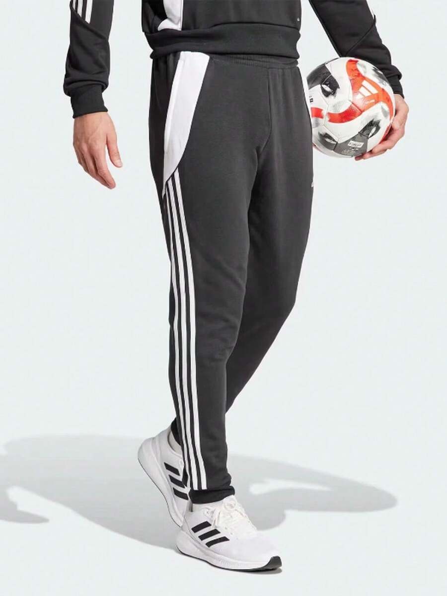 Adidas TIRO24 SWPNT春秋男子足球運動休閒訓練長褲 - 黑與白 - 查看 1