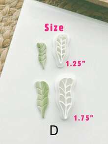 2/12pcs Exquisite Tropical Leaf Resin Clay Cutters - Melon Leaf And Ginkgo Leaf Shapes, Botanical Bohemian Craft Tools, Suitable For DIY Earrings, Jewelry Making And Plant Lover Gifts - White - View 13