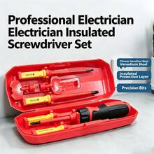Professional Insulated Screwdriver Set, Electrician Safety Insulated Magnetic Bits, Chrome Vanadium Steel, Electrical Maintenance Hand Tool Set - Insulated Screwdriver - View 2
