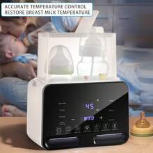 Hauture Baby Bottle Warmer & Sterilizer With Dual Bottle Space, Fast Milk Heater, Defrosting, Temperature Control And Timer Function For Baby Feeding Routine - US A Type Plug(110-127V) - View 11