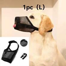 1 pieza Bozal para perro mediano - Bozal suave adecuado para perros medianos, con malla transpirable | Detiene la mordida, los ladridos y la masticación | Permite jadear y beber - Multicolor - Ver 9