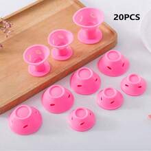 10 pezzi/20 pezzi/30 pezzi/40 pezzi Bigodini senza calore, Bigodini in silicone morbido, Bastoncini per arricciare i capelli durante la notte, Strumento per acconciatura ondulata - Multicolore - Visualizzare 13