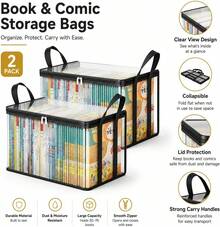 2pcs Large Clear Plastic Storage Box With Lid, Stackable Organizer Bin For Home & Office, Heavy Duty Container For Clothes, Books, Snacks - 2PCS - View 8