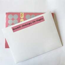 Valentine's Day Gift Scratch-Off Poster 100-Position Challenge Date Scratch-Off Poster Couple Gift With Envelope - Pink Envelope - View 1