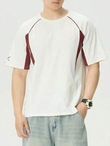Skechers Men's Color-Block Raglan Cooling Quick-Dry Crew Neck Short Sleeve T-Shirt - White - View 1