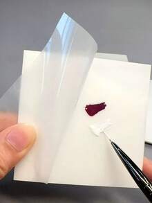 50 buah Kertas Lem Pewarna Sekali Pakai, Palet Pewarna Kuku yang Dapat Disobek, Baki Pencampur Warna Kutek, Papan Display Kertas Tahan Air - MultiWarna - View 1