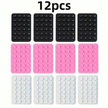 12pcs Silicone Suction Cup Phone Grip Stickers, Stable Adhesion, Suitable For Bathroom, Makeup, Bedside, Driving Navigation, Compatible With IPhone, Android Phones, Practical Gift For Friends - Multicolor - View 22