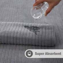 4 Extra Large Bath Towels - Checkered Microfiber, Highly Absorbent & Ultra-Soft, Suitable For Bathroom, Gym, Hotel, Home - Multiple Colors Available, Microfiber Texture - 綠色 - 查看 5
