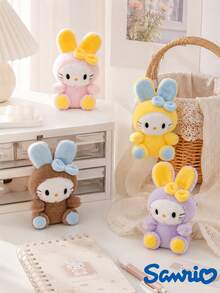 SANRIO 1pc Plush Keychain 12cm Rabbit Bag Charm Doll, Cute Soft Stuffed Pendant, Suitable For Backpack, Wallet, Car Decoration, Kawaii Gift For Girls, Students And Collectors, 4 Styles Available - Multicolor - View 10