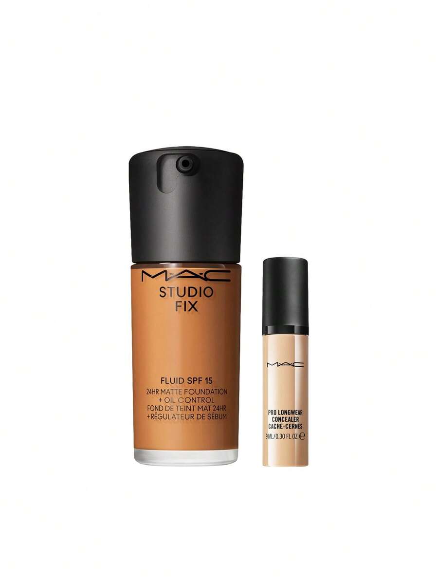 MAC [حزمة] كريم أساس سائل ستوديو فيكس SPF 15 C8 30 مل + خافي عيوب برو لونج وير NC30 9 مل - C8+NC30 - مشاهدة 1