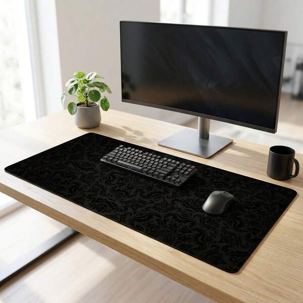Mouse Pad Texturizado Cinza Escuro Extra Grande, Tapete de Mesa para Jogos, Tapete de Teclado Grande, Lavável, Bottom de Borracha Antiderrapante, Mouse Pad de Presente, Protetor de Mesa, Tapete de Mesa, Múltiplos Tamanhos Disponíveis, Tapete de Teclado de Computador, Tapete de Laptop
