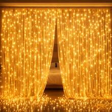 LED Battery Powered Curtain Lights, Warm White/Cool White/Multi-Color/Pink Fairy String Lights, Suitable For Bedroom, Wall, Wedding, Christmas, Party, Dorm, Home Decor - Battery Box Curtain Light - View 21