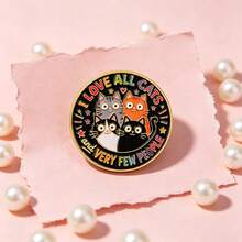 Funny Cat Quote Lapel Enamel Pins And Brooches Badge Pins For Backpacks Bags Backpack Cool Decoration Friend For Gifts - Multicolor - View 10