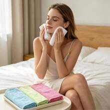 6/12/24pcs Face Towels, 10x10 Inch Highly Absorbent Soft Fingertip Towels, Machine Washable, Suitable For Bathroom, Gym, Hotel, Spa And Kitchen, Multicolor - Green + White - View 9