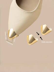 1 Pair Women's Anti-Kick Wear-Resistant Repair Pointed Toe Shoe Toe Protectors, Shoe Cover Replacement Accessories For High Heels, Sandals, Back To School, Wedding - Multicolor - View 3