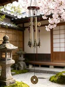 Vintage Style Hanging Decor Creative Home Decoration Bell Wind Chime, Suitable For Home Garden Yard Outdoor Hanging Decor - A - View 1