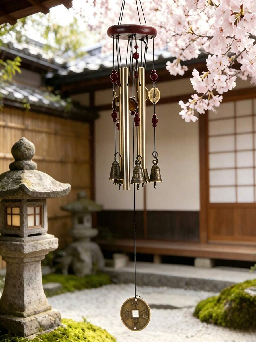 Vintage Style Hanging Decor Creative Home Decoration Bell Wind Chime, Suitable For Home Garden Yard Outdoor Hanging Decor - A - View 1