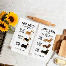 MEMNUN 2 piezas Toallas de cocina con estampado de Corgi & Dachshund y eslogan divertido de Café&Perros 15.75*23.62in(40*60cm) Microfibra moderna suave Toallas de plato, Toallas de cocina, Toallas de mano, Toallas de plato, Decoración del hogar, Decoración de cocina Cocina Horneado Toallas de té Toallas de mano Accesorios de cocina Lavables a máquina Suministros de limpieza Adecuado para cocina de restaurante Decoración festiva y regalo Todas las estaciones - Multicolor - Ver 7
