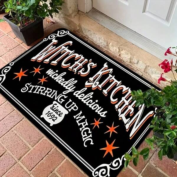 1pc Letter Pattern Design Suitable For Halloween, Christmas And Easter, Decorative Carpet, Bedroom Decor, Small Rug, Carpet, Home Decor, Living Room Carpet, Living Room Small Rug, Bedroom Carpet, Living Room Home Decor, Outdoor Carpet, Washable Carpet