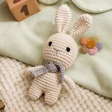 Handmade Baby Soothing Rattle, Develops Baby's Auditory Ability, Suitable As A Gift For New Moms, Suitable For Christmas And Newborn Commemoration, Rabbit-Shaped Rattle, Parent-Child Interactive Toy, Built-In Bell, Cute Design, Rich Details, Attracts Baby's Attention - Multicolor - View 8