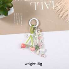 New Lychee Patterned Leather Fox Pendant With Cartoon Animal Keychain, Simple And Cute Bag Pendant - Multicolor - View 4