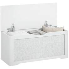 HOMCOM Baúles y cofres de almacenamiento - Blanco - Ver 10