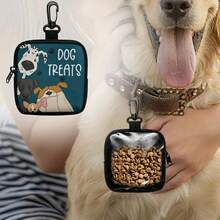 1pc Zipper Closure Dog Training Treat Bag - Portable Polyester Pet Treat Bag, Suitable For Outdoor Activities And Dog Walking, Colorful Design, Single-Sided Printing, One Side Transparent, Essential For Dog Walking | Vibrant Dog Accessory | Durable Zipper - Multicolor - View 8