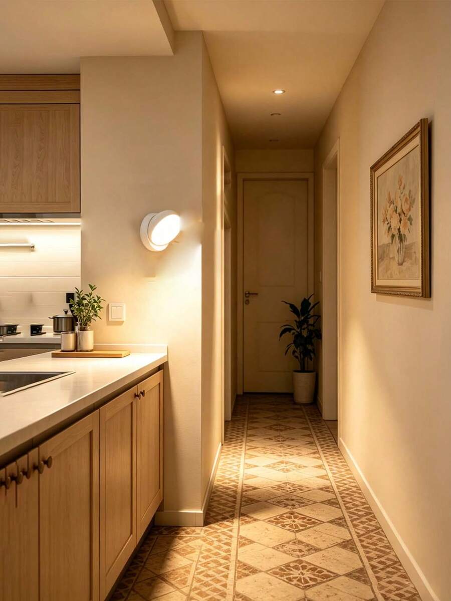 1pc LED Smart Motion Sensor Night Light, 360° Rotatable Night Light, Detachable Design With Magnetic Base And Eye Motion Sensor, Closet Light, Wireless LED Light, Bedside Lamp, Small Lamp, Wall Light, 3x AAA Battery Powered, Staircase Motion Sensor Night Light, No Electricity Wall Light, Suitable For Bedroom, Kitchen, Hallway, Bathroom, Bedside Table, Room Decor, Travel, Bedroom Night Light, Home Decor, Gaming Light, Gift