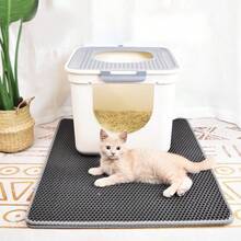 1件 EVA材質特大號雙層貓砂墊，有效防止貓砂飛濺與漏出，防止貓砂溢出。防滑、可水洗、防水、防臭、易清潔－貓砂盆與寵物用品的理想保護墊 | 可水洗貓砂墊 | 耐用貓砂墊 - 彩色 - 查看 7