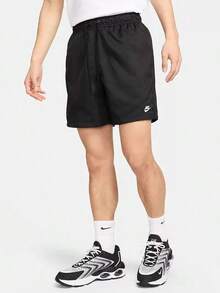 Nike Men's CLUB Black Loose Running Fitness Sports Casual Woven Shorts - Black - View 1