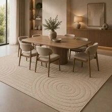Tapete Premium 2,50x2,00 Sala Quarto Escritório Alto Relevo Macio Antiderrapante - Bege - Visão 2
