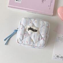 1 Buah Tas Kosmetik Bentuk Kotak Kartun Manis untuk Anak Perempuan, Kotak Organizer Kabel Data Earphone Portabel Warna Merah - MultiWarna - View 12