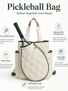 XINGNAN High-End Women's Tennis Racket Bag, Stylish Pink, Purple, White, Black, Large Capacity, 2026 New Style, Handheld, One Shoulder, Crossbody, Badminton Racket Bag, Pickleball Bag, Professional Sports Racket Bag For Students - Multicolor - View 7