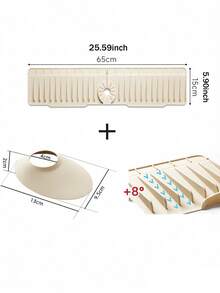 Cuttable Folded Edge Water-Resistant Mat, Suitable For Faucet Splash Guard - A Non-Slip Drainage Mat, Suitable For Sink, Quick Drying, Protects Bathroom And Kitchen Sink. Easy To Clean Surface, Suitable For Single Hole Faucet, Suitable For Kitchen And Bathroom Vanity - View 9